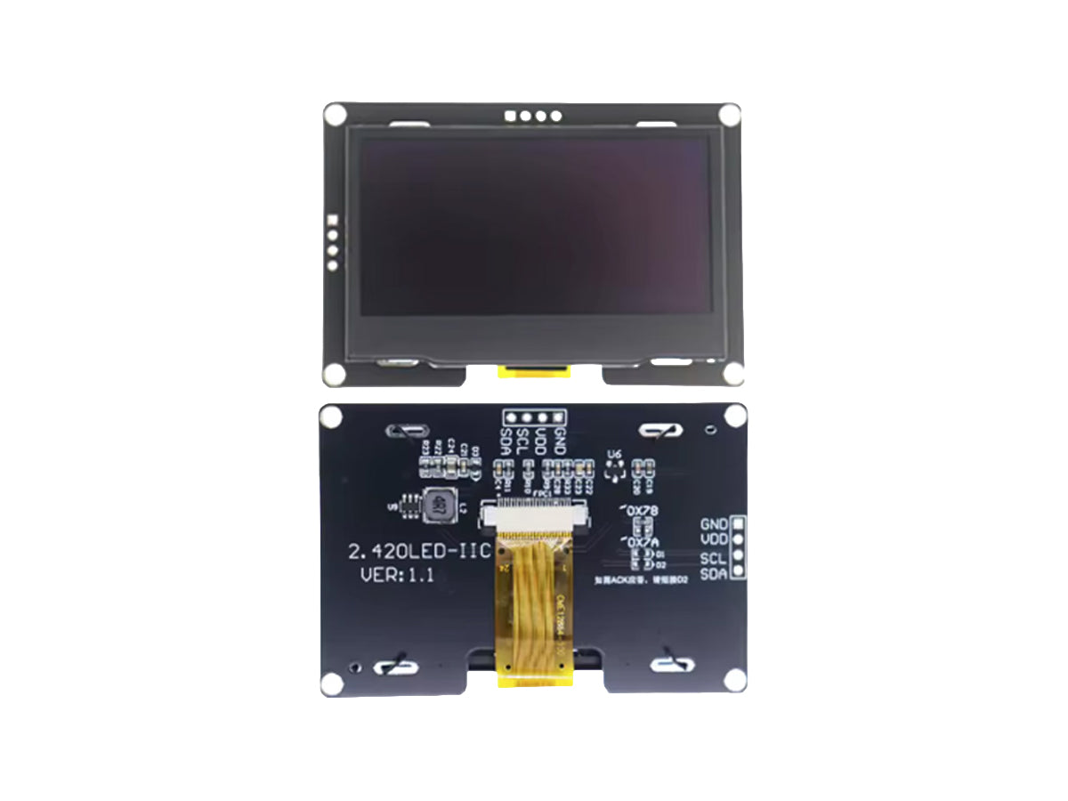 Pantalla OLED Gráfica Monocromática 2.42" 128x64 I2C controlador SSD1309