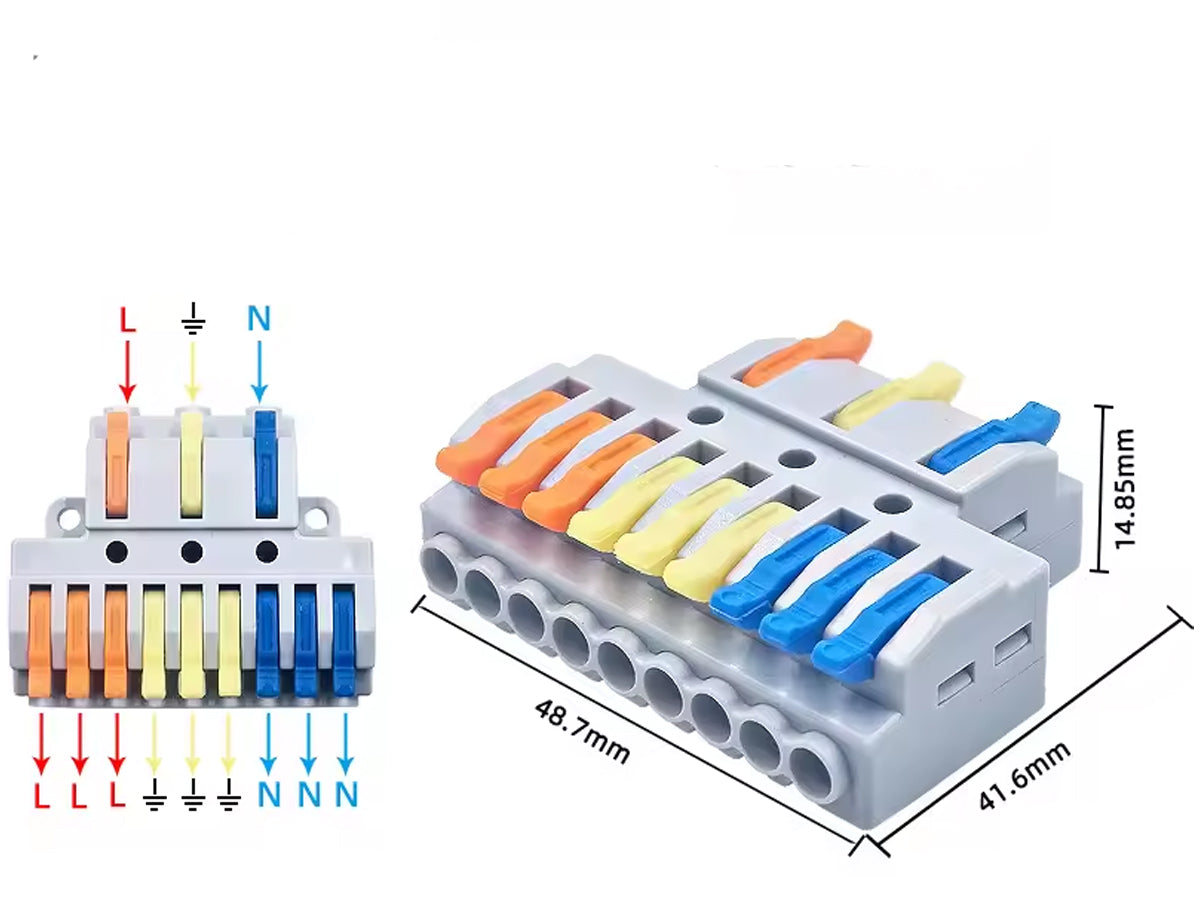 Conector Rápido KV439-C 3 In 9 Out