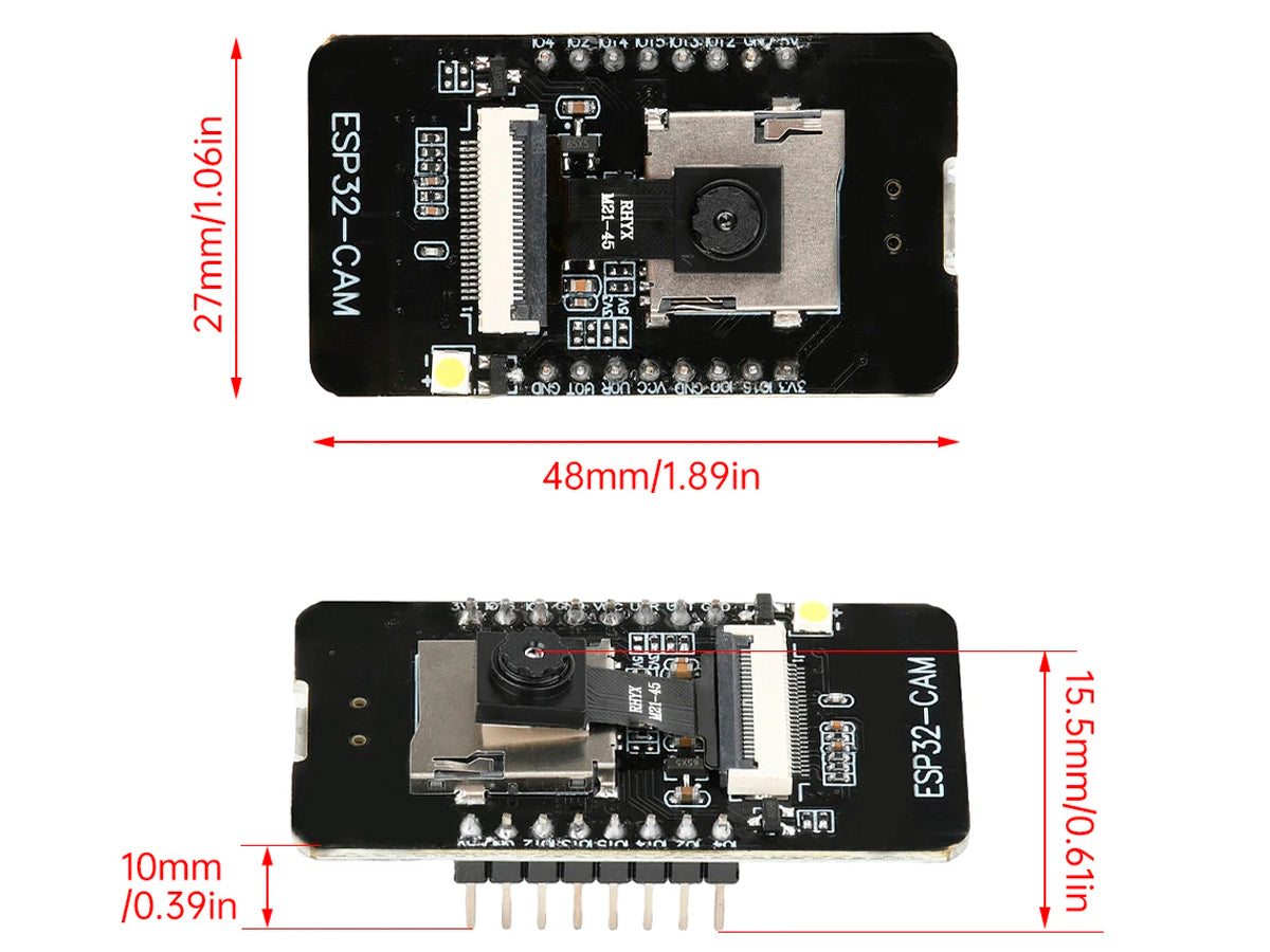 Placa ESP32-CAM Wifi Bluetooth - Cámara M21-45
