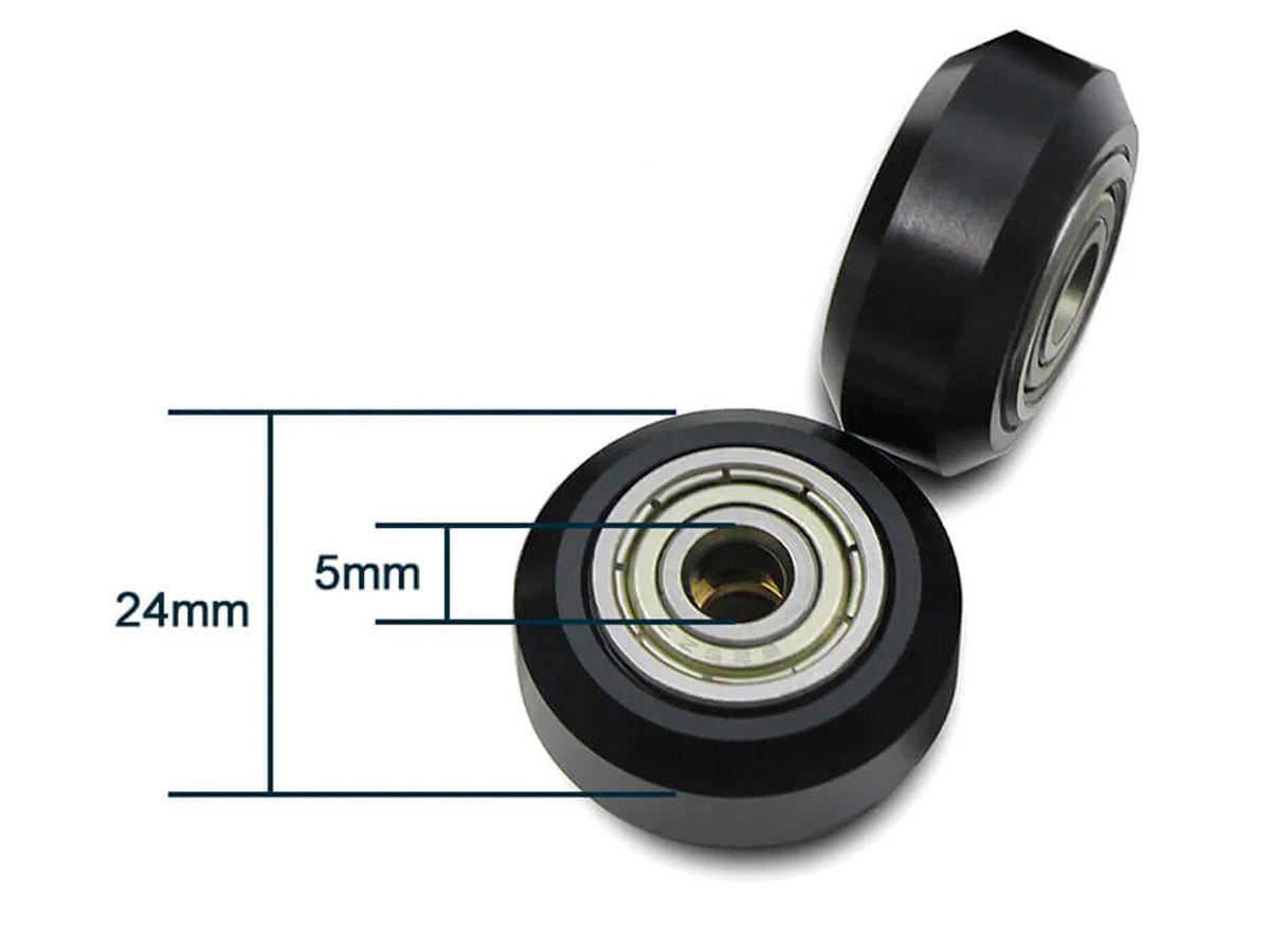 Rueda Polea Universal con Rodamiento 625zz