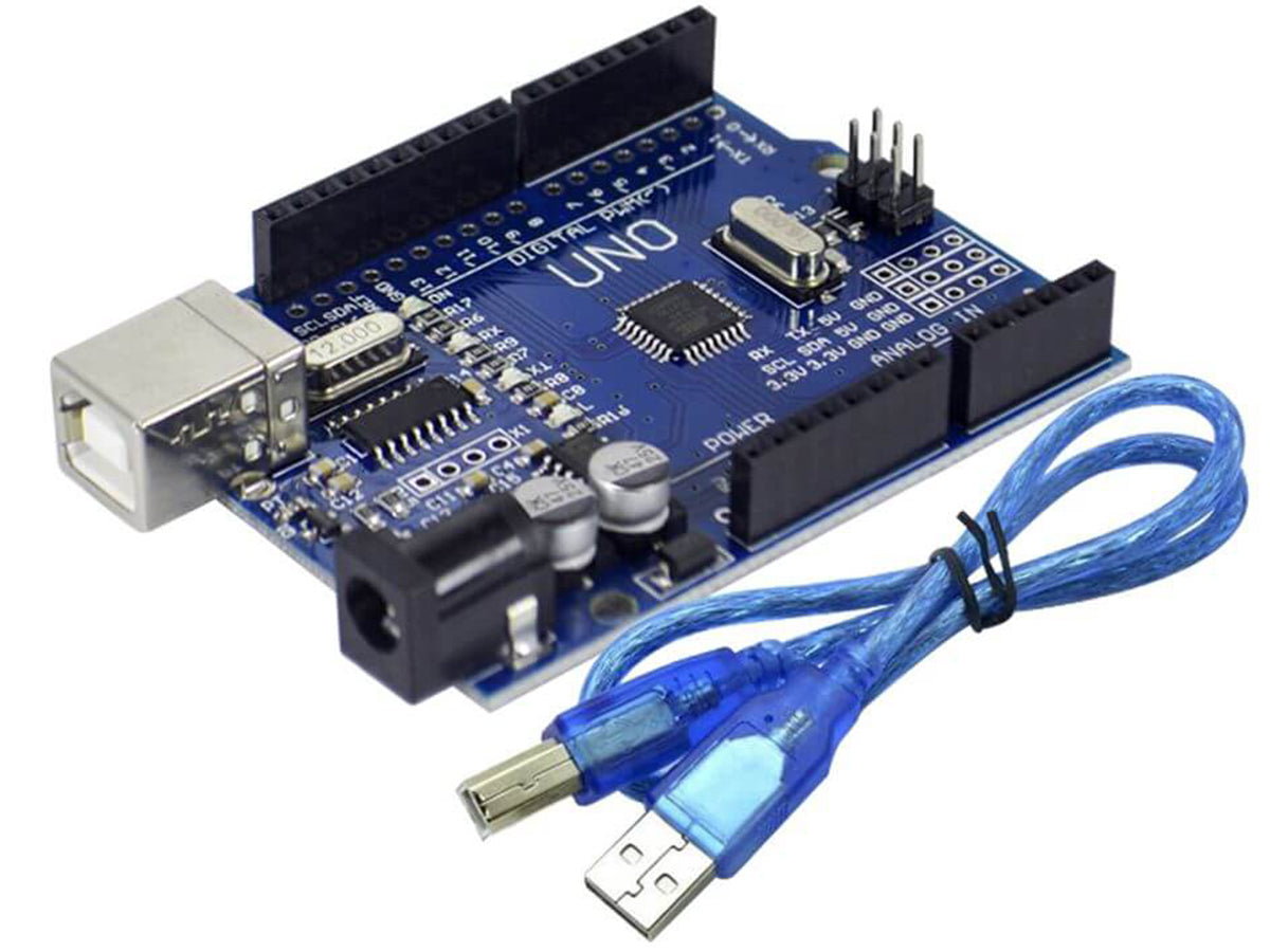 Placa Uno Compatible con Arduino + Cable USB