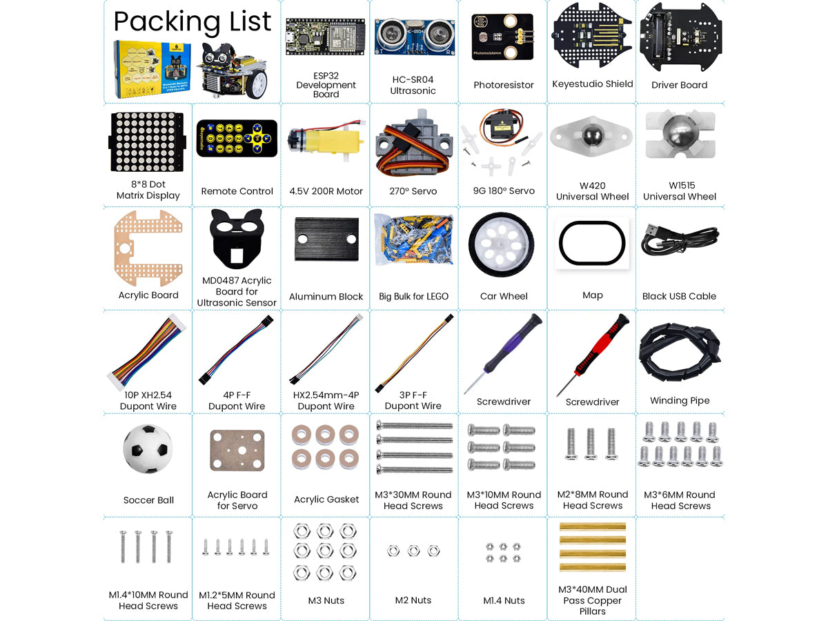 Kit Auto Educativo Beetlebot STEM ESP32 Keyestudio