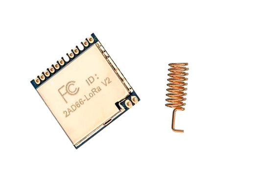 Módulo RF LoRa SX1276 915MHz V2.0 SPI + Antena Helicoidal