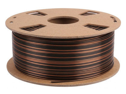 Filamento PLA Seda Bicolor Negro y Bronce Artillery 1.75mm 1kg