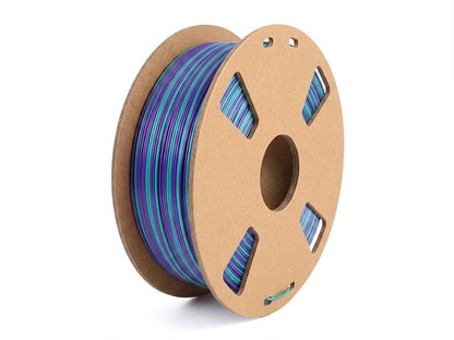 Filamento PLA Seda Tricolor Verde Purpura y Cobre Artillery 1.75mm 1kg