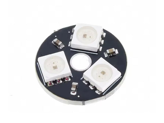 Módulo LED WS2812B 3bit RGB – Anillo de 3 LEDs Direccionables 5V