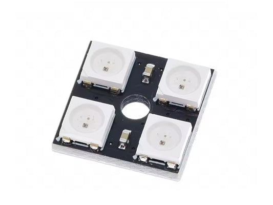 Módulo LED WS2812B 4bit RGB – Matriz Cuadrada de 4 LEDs Direccionables 5V