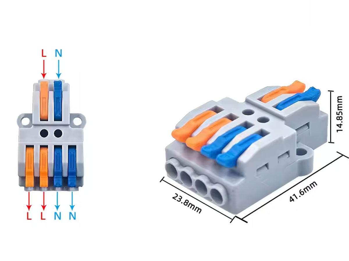 Conector Rápido KV424-C 2 In 4 Out