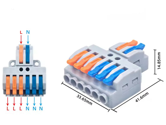 Conector Rápido KV426-C 2 In 6 Out