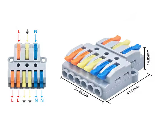 Conector Rápido KV436-C 3 In 6 Out