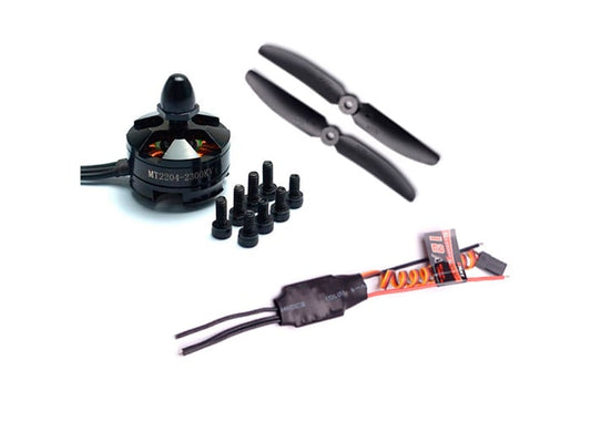 Kit Motor Brushless MT2204 2300kv + Esc 12a + Hélices 5030 CCW