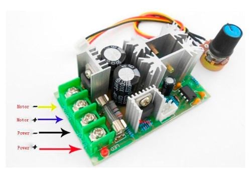 Controlador PWM Velocidad Motor DC 60V/20A