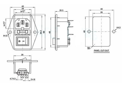 Power Switch 15A 250V Impresora 3D