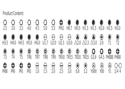 Kit de Destornilladores de Precisión 63 piezas BST-8928