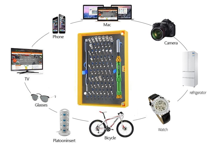 Kit de Destornilladores de Precisión 63 piezas BST-8928