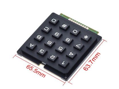 Teclado Matriz Botonera 4x4 con Base