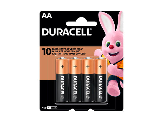 Pilas Alcalinas AA pack de 4 Duracell