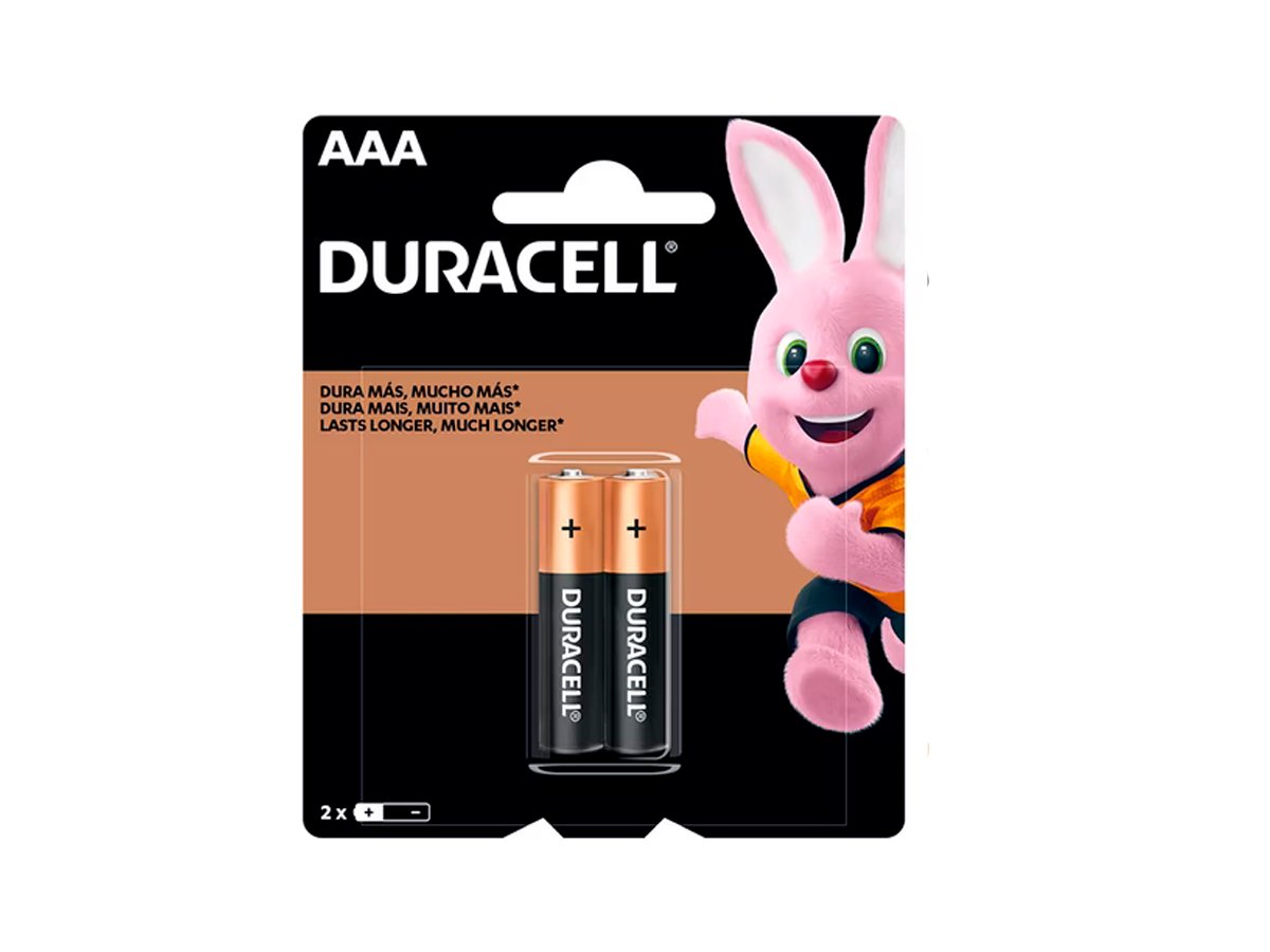 Pilas Alcalinas AAA pack de 2 Duracell