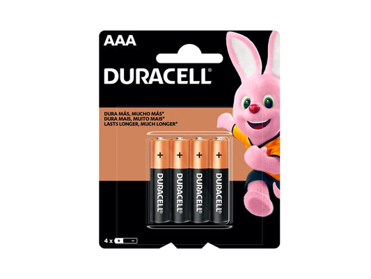 Pilas Alcalinas AAA pack de 4 Duracell