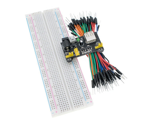 Kit Protoboard, cables y alimentador.