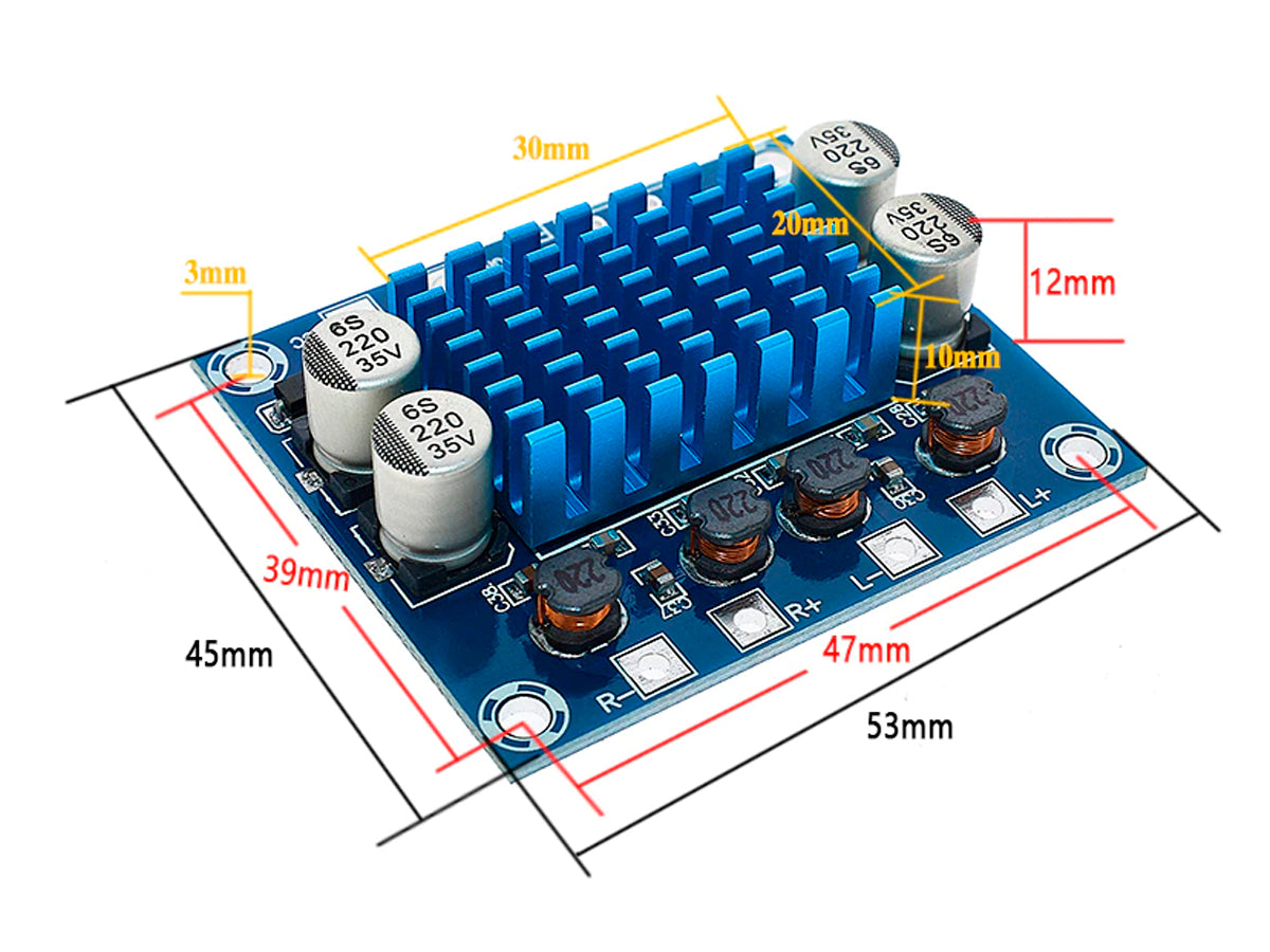 Amplificador TPA3110 Stereo 2 x 30W XH-A232