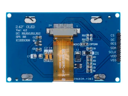 Pantalla Oled 2.42" 128x64 SPI controlador SSD1309