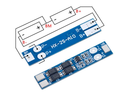 Cargador BMS 18650 2S 8A-16A