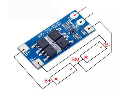 Cargador BMS 18650 2S 13A