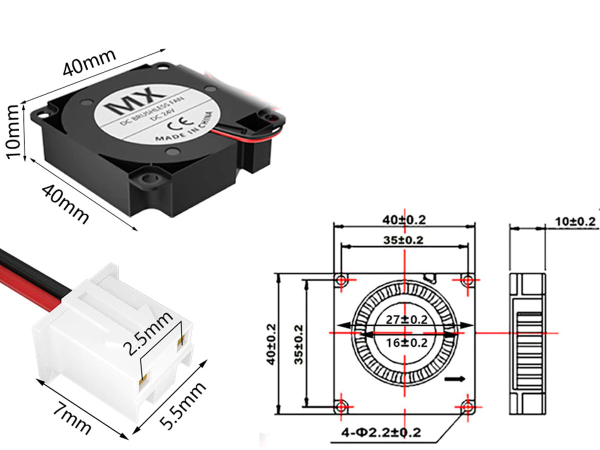 Ventilador 4010 24V CR10