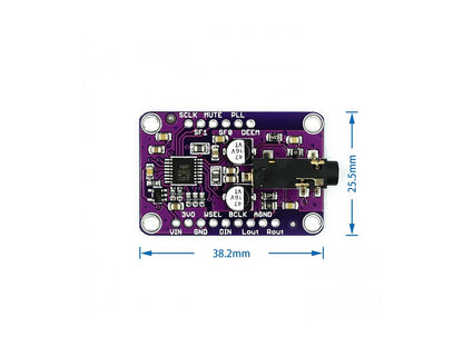 Módulo conversor Análogo Digital de Audio DAC 1334 UDA1334A