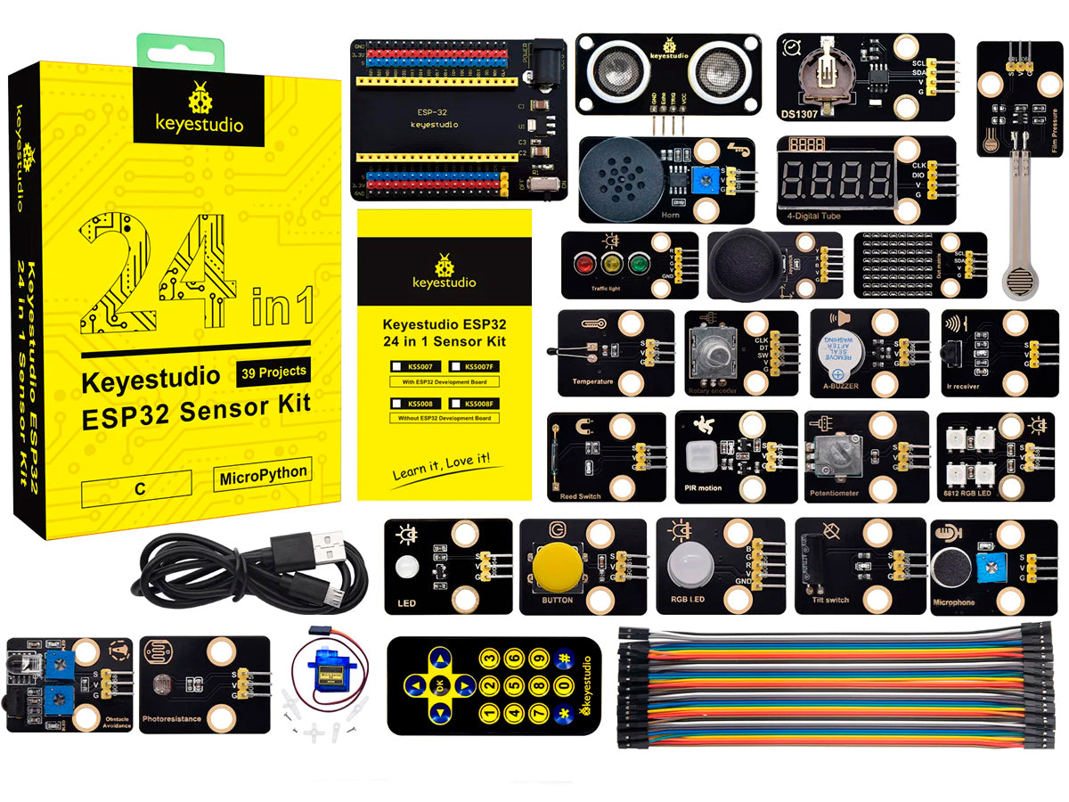 Kit ESP32 24 Sensores Keyestudio – 39 proyectos