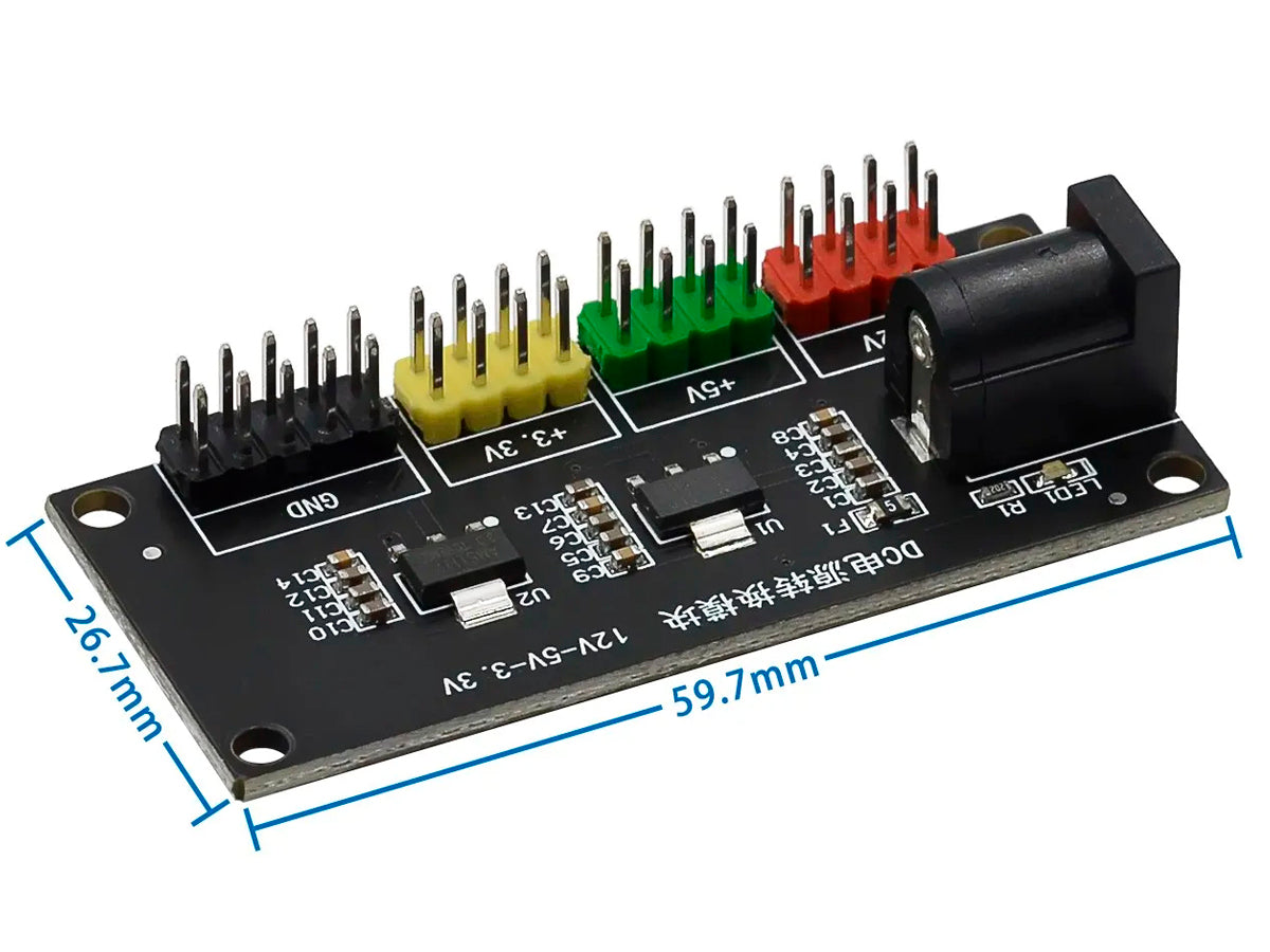 Modulo Regulador de Voltaje Step Down 12VDC a 3.3 - 5 y 12 v