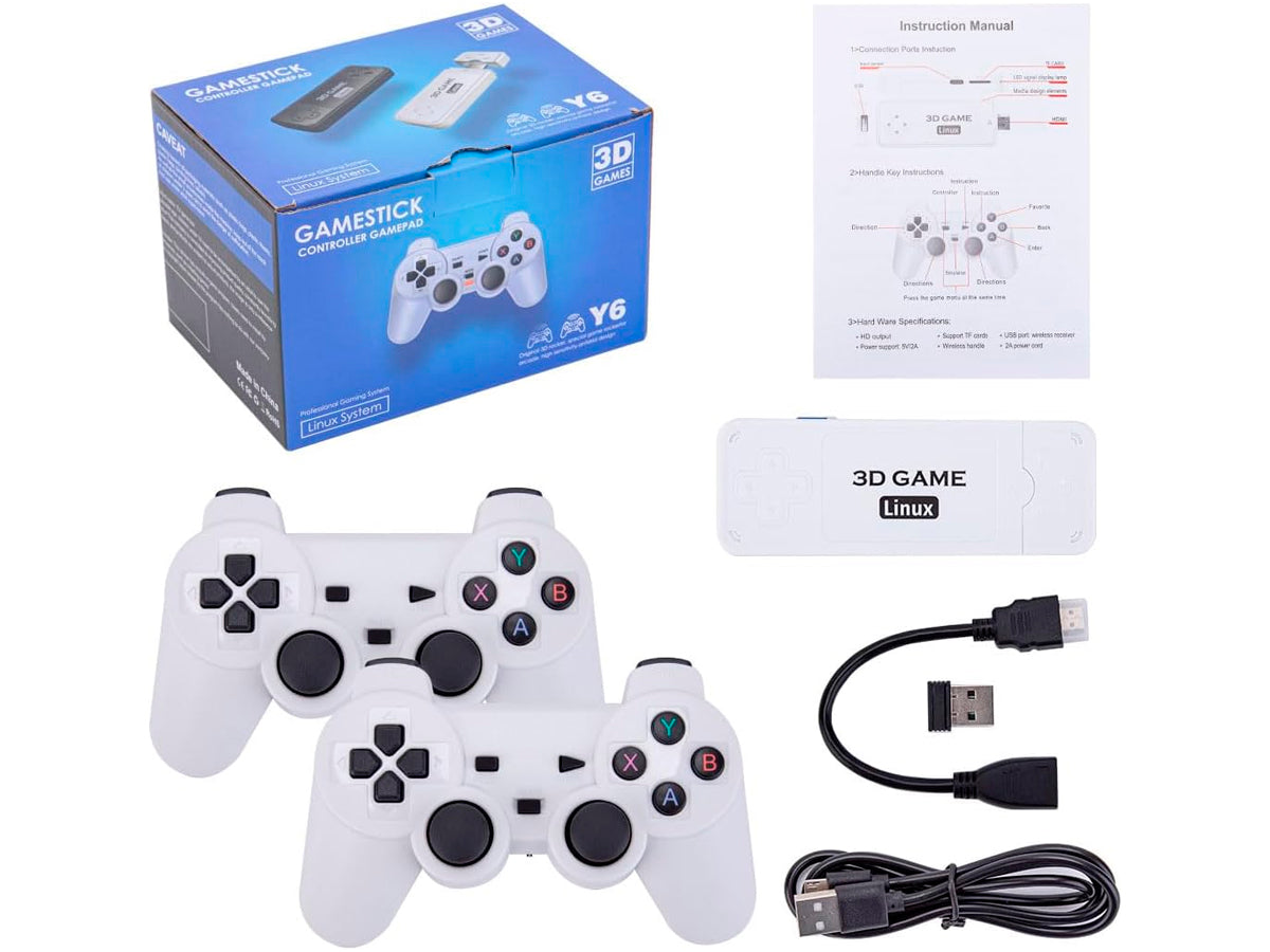 Consola Powkiddy Y6 Game Stick con memoria de 64gb