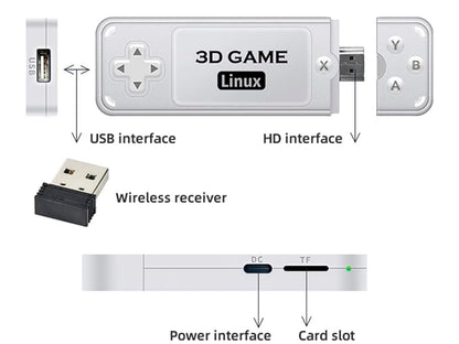 Consola Powkiddy Y6 Game Stick con memoria de 64gb