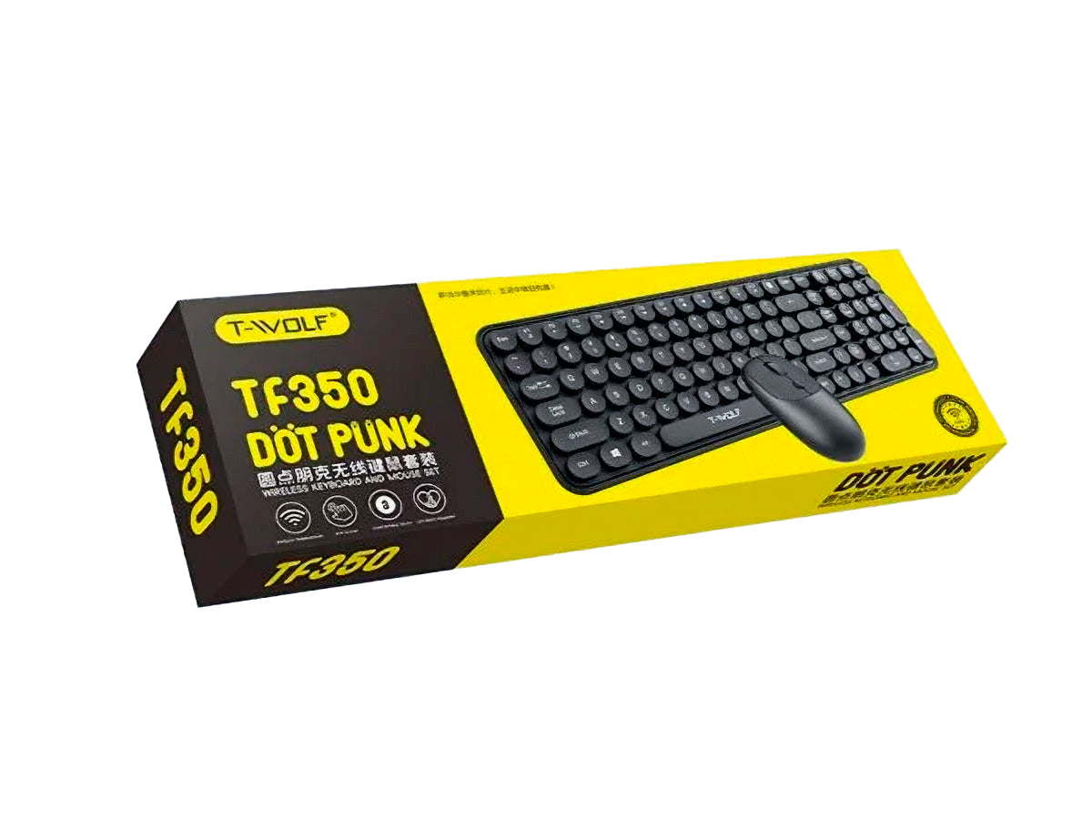 Kit Teclado y Mouse Inalámbrico T-Wolf TF350 Negro