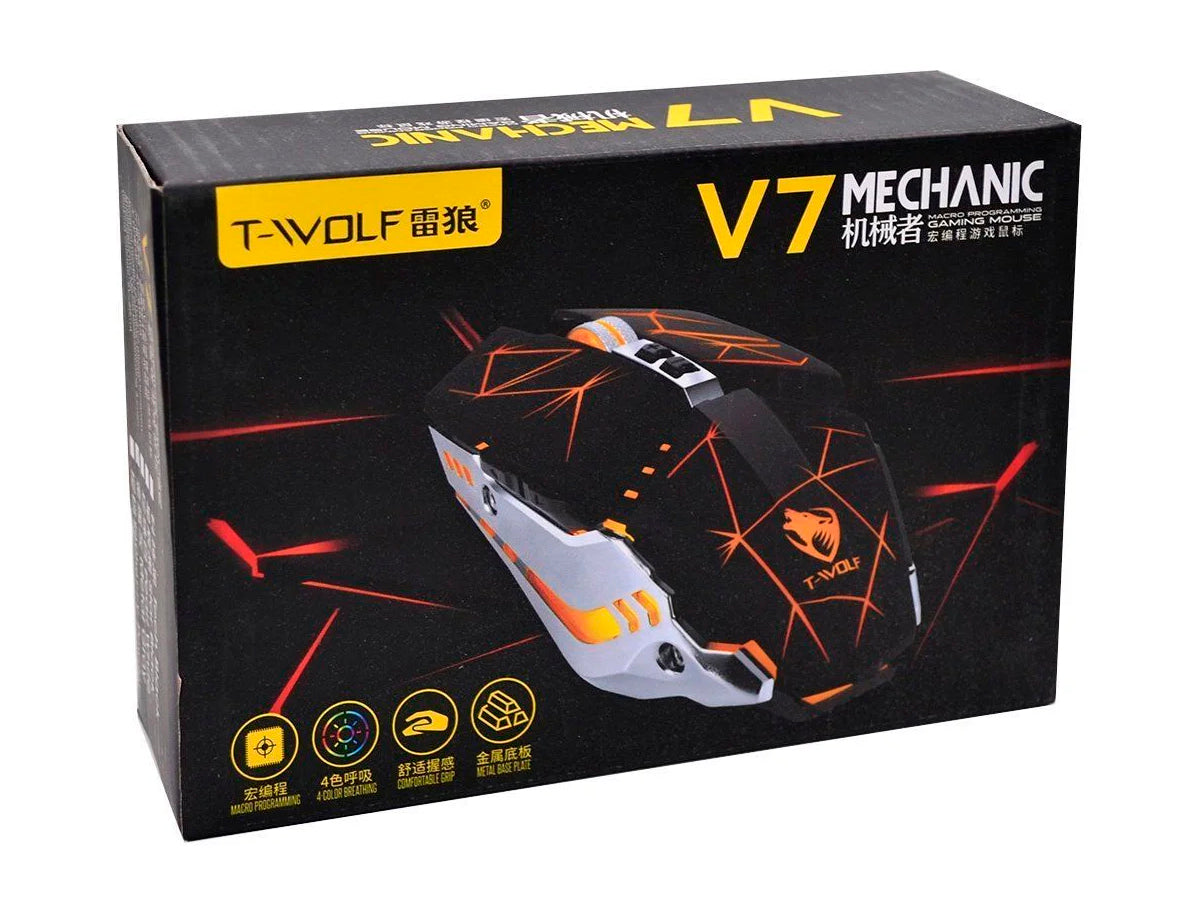 Mouse Gaming Mecánico T-Wolf V7